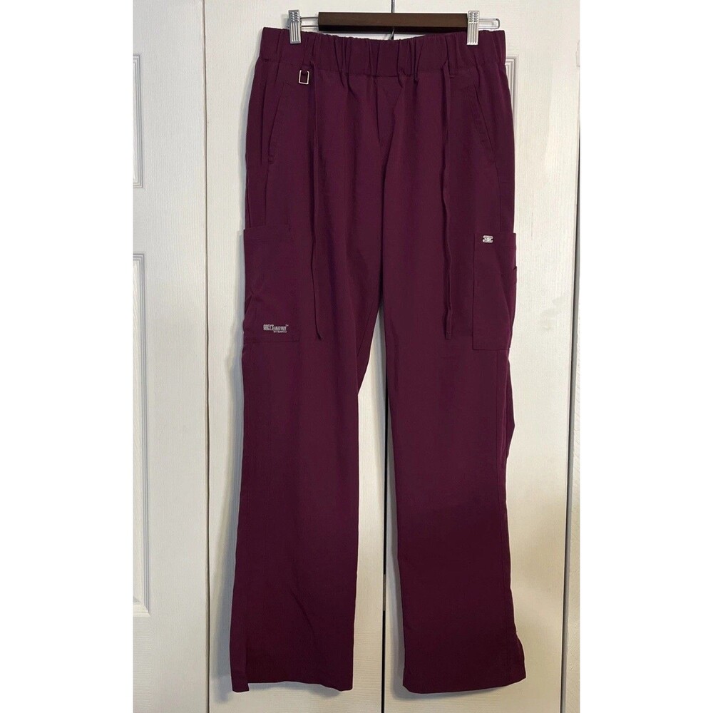 Grey’s Anatomy Signature Women’s Scrub Pants Wine/Burgundy M – Premium Med. EUC